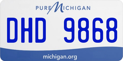 MI license plate DHD9868