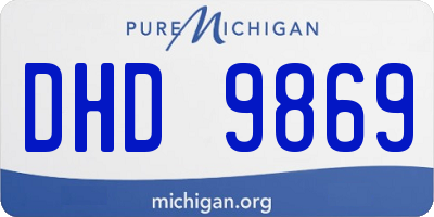 MI license plate DHD9869