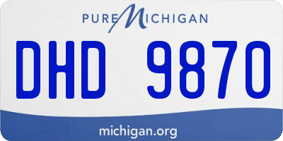 MI license plate DHD9870
