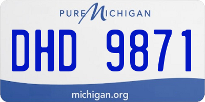 MI license plate DHD9871