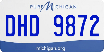 MI license plate DHD9872