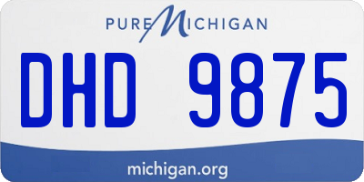 MI license plate DHD9875