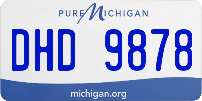 MI license plate DHD9878