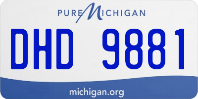 MI license plate DHD9881