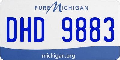 MI license plate DHD9883
