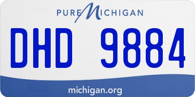 MI license plate DHD9884