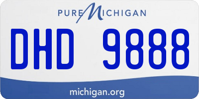 MI license plate DHD9888