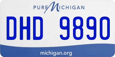 MI license plate DHD9890