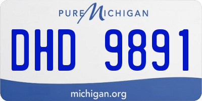 MI license plate DHD9891