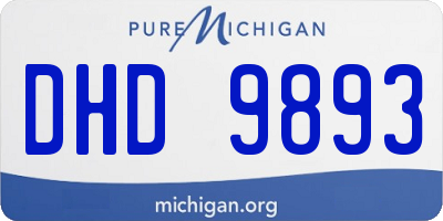 MI license plate DHD9893