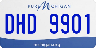 MI license plate DHD9901