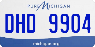 MI license plate DHD9904