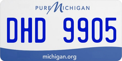 MI license plate DHD9905