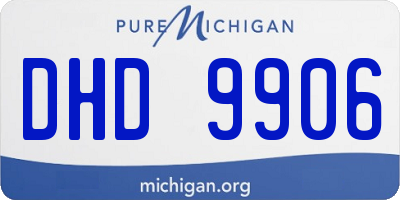 MI license plate DHD9906