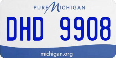 MI license plate DHD9908