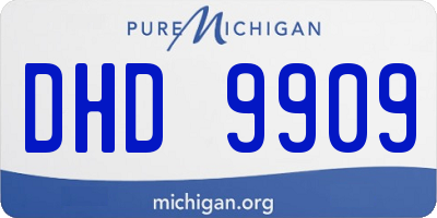 MI license plate DHD9909