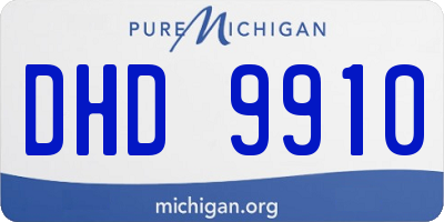 MI license plate DHD9910