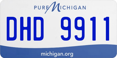MI license plate DHD9911
