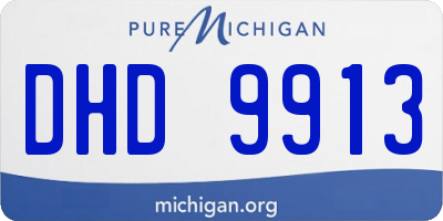 MI license plate DHD9913