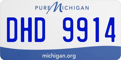 MI license plate DHD9914