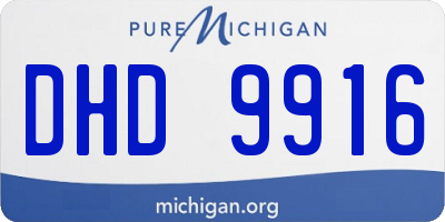 MI license plate DHD9916