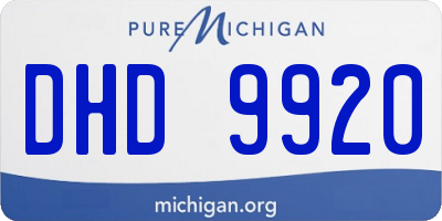 MI license plate DHD9920