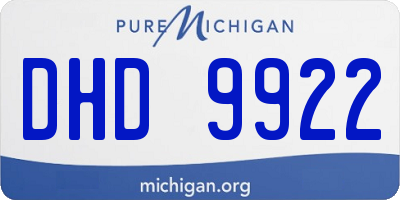 MI license plate DHD9922