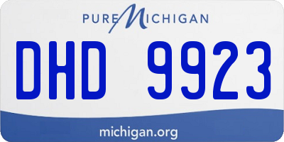 MI license plate DHD9923