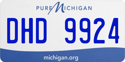 MI license plate DHD9924