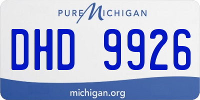 MI license plate DHD9926