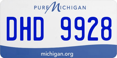 MI license plate DHD9928
