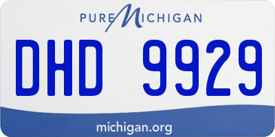 MI license plate DHD9929
