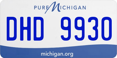 MI license plate DHD9930