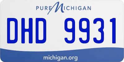 MI license plate DHD9931