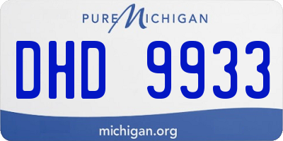 MI license plate DHD9933
