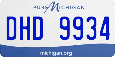 MI license plate DHD9934