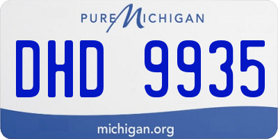 MI license plate DHD9935