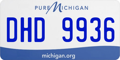 MI license plate DHD9936