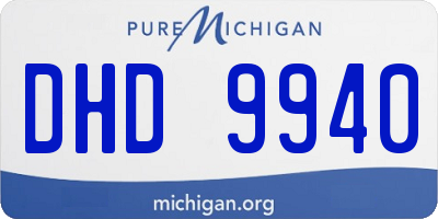 MI license plate DHD9940