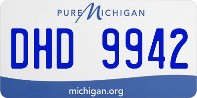 MI license plate DHD9942