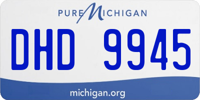 MI license plate DHD9945