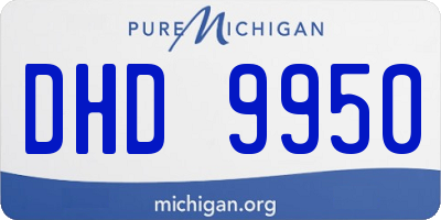 MI license plate DHD9950