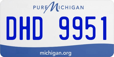 MI license plate DHD9951