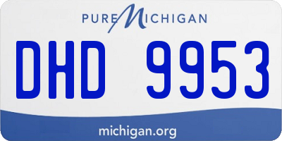 MI license plate DHD9953