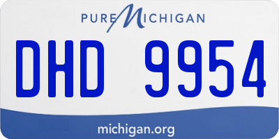 MI license plate DHD9954