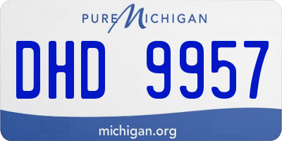 MI license plate DHD9957