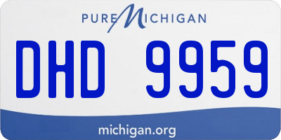 MI license plate DHD9959