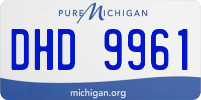 MI license plate DHD9961