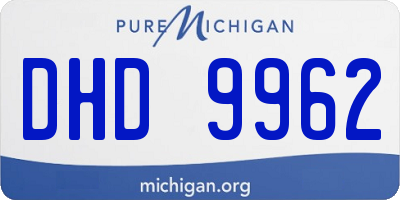 MI license plate DHD9962
