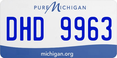 MI license plate DHD9963